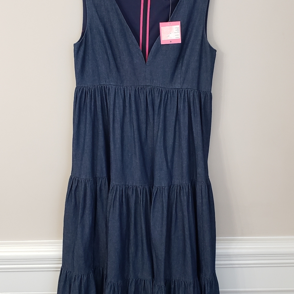 Kate Spade New York Chambray Vineyard Midi Dress